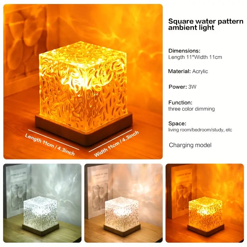 Dynamic Water Ripple - LED Projector Lamp for Bedroom