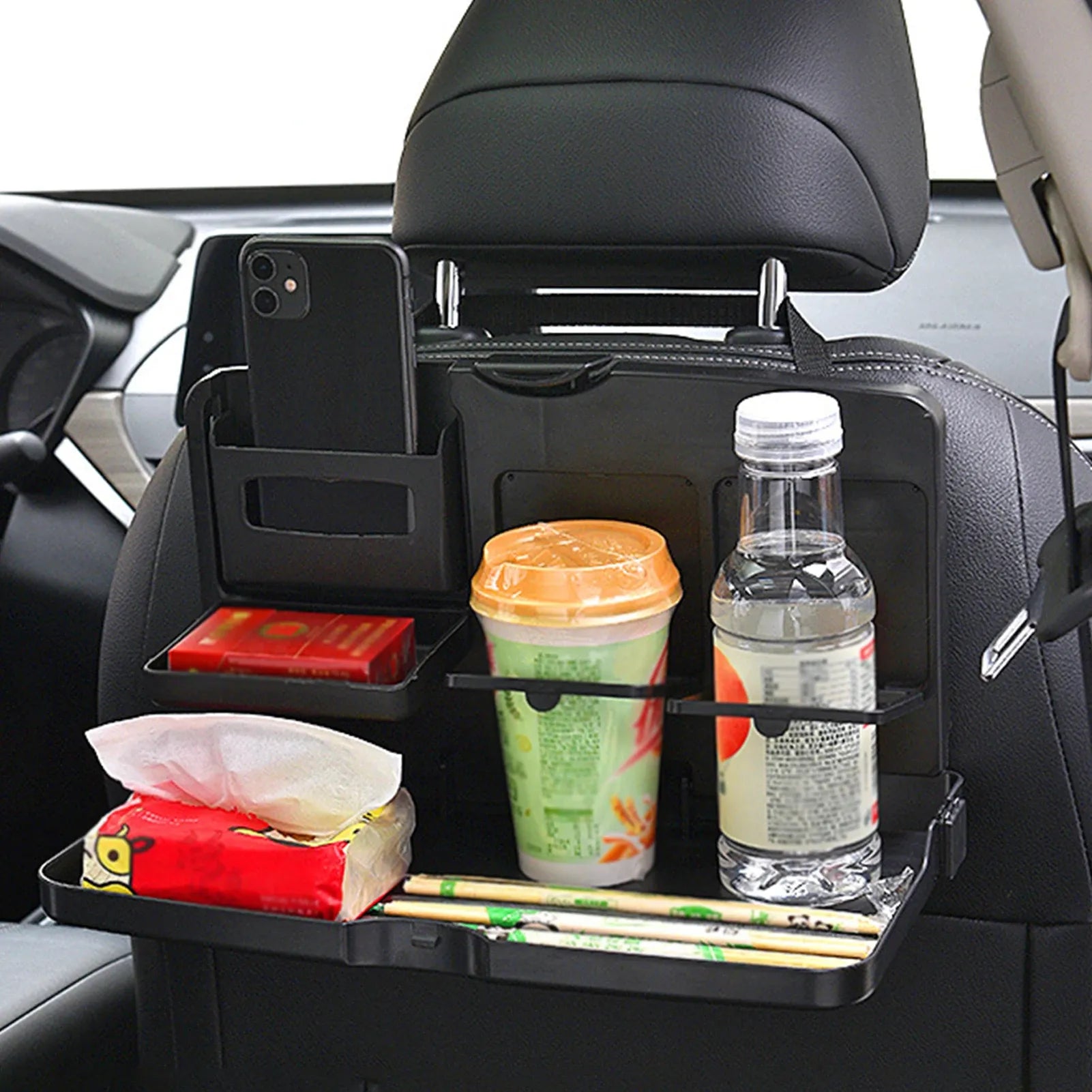 Car Backseat Food Travel Dining& Cup Holder