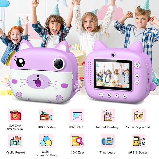 Kids Camera Instant Print & 2.5K Digital Video