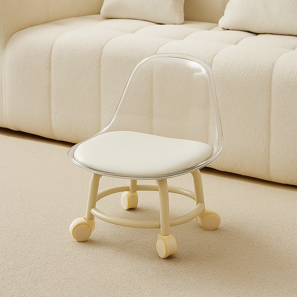 Acrylic 360° Rotatable Transparent Chair