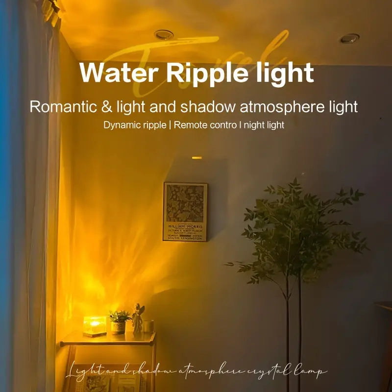 Dynamic Water Ripple - LED Projector Lamp for Bedroom